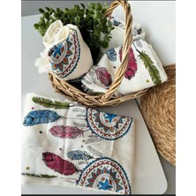 Desenli Beyaz Peştemal %100 Pamuk | 100X200 cm Plaj ve Banyo Havlusu