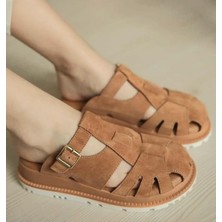Bags Shoes Bulldozer 251743 Kadın Hakiki Süet Deri Önü Kapalı Anatomik Taban Terlik