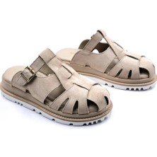 Bags Shoes Bulldozer 251743 Kadın Hakiki Süet Deri Önü Kapalı Anatomik Taban Terlik