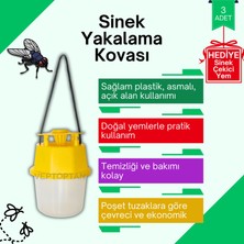 Vettoptan 3 Adet Karasinek Tuzağı Kova Kara Sinek Öldürücü Ahır Bahçe Çiftlik Restorant Açık Alan Uygun Sintut