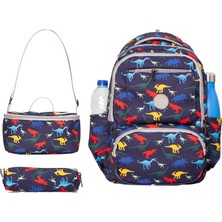 Ilkokul Çantası 3’lü Set -Sırt Çantası Beslenme Kalemlik 8581