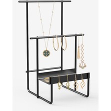 Siyah ve Yeşil Takı Düzenleyici Stand, Şık ve Kullanışlı Tasarım