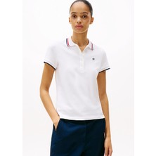 Th WW0WW44517 Femınıne Sporty Slım Polo Ss Kadın Tshırt