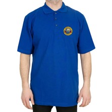 Guns N Roses Polo Yaka Mavi Tişört