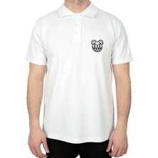 Radiohead Symbol Polo Yaka Beyaz Tişört