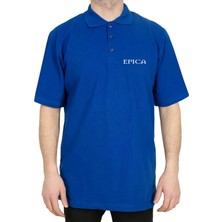 Epica Logo Polo Yaka Mavi Tişört