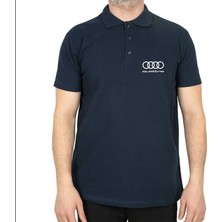 Audi Quattro Polo Yaka Lacivert Tişört