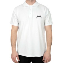 Havok Logo Polo Yaka Beyaz Tişört