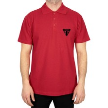 T. Motocyles Ltd Polo Yaka Kırmızı Tişört