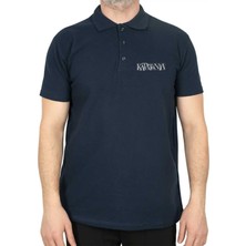 Katatonia Logo Polo Yaka Lacivert Tişört