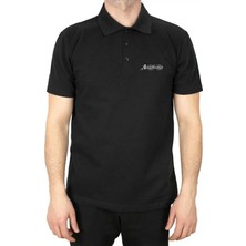 Anathema Logo Polo Yaka Siyah Tişört