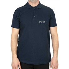 LED Zeppelin Logo Polo Yaka Lacivert Tişört
