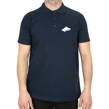 Göktürk Kurt Polo Yaka Lacivert Tişört