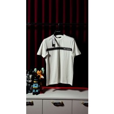 Logo Baskılı Beyaz Erkek T-Shirt