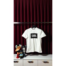 Logo Baskılı Beyaz Erkek T-Shirt