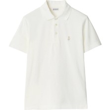 Erkek Beyaz Polo T-Shirt – Nakış Logo Detaylı, Rahat ve Şık