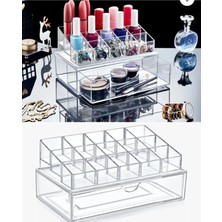 Büyük Boy 2 Katlı Çekmeceli Takı ve Makyaj Düzenleyici Organizer