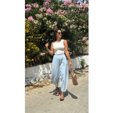 Sarı Gabardin Balon Pantolon