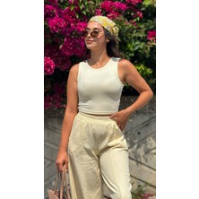 Sarı Gabardin Balon Pantolon