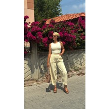 Sarı Gabardin Balon Pantolon