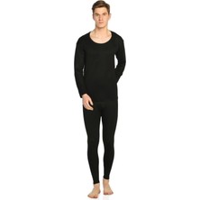 Bonbonetti Erkek Siyah Termal Takım Alt - Üst