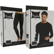 Bonbonetti Erkek Siyah Termal Takım Alt-Üst