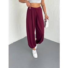 Atalays Butik Osyho Sandy %100 Pamuk Kumaş Şalvar Eşofman Bordo
