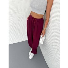 Atalays Butik Osyho Sandy %100 Pamuk Kumaş Şalvar Eşofman Bordo