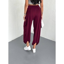 Atalays Butik Osyho Sandy %100 Pamuk Kumaş Şalvar Eşofman Bordo