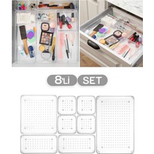 8 Parça Çok Amaçlı Banyo ve Makyaj Düzenleyici Set