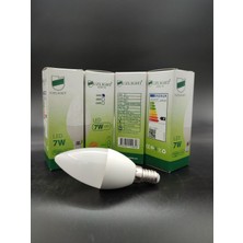 LED AMPUL (E.14)Mum ampul.Sarı ışık (7.Watt=60.Watt)(4.Adetli paket)