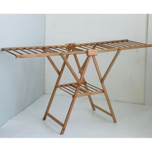 Doğal Ahşap Gürgen Çamaşırlık, Kurutmalık, Kahverengi