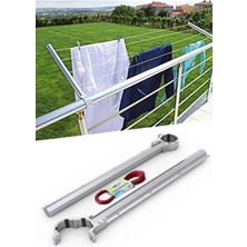 46 cm Yuvarlak Balkon Çamaşır Askılığı, Bej, Dayanıklı ve Kullanışlı Tasarım