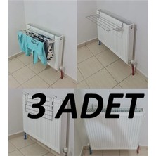 Bej 3'lü Çamaşır Kurutmalık 60CM, 5 Telli, Dayanıklı ve Şık Tasarım