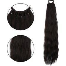 Kapsulavm Lastik Tokalı At Kuyruğu Su Dalgalı / Kızıl Kahve