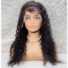 Gerçek Front Lace Tül Peruk / Kabarık Afro / Doğal 65/70CM