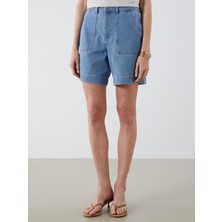 Lc Waikiki Yeni Sezon Bermuda Fit Kadin Jean Sort - S5GP88Z8