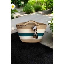 Hasır Omuz Çantası Plaj Çantası Günlük Çanta El Emeği Handmade