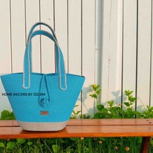 Hasır Omuz Çantası Plaj Çantası Günlük Çanta El Emeği Handmade