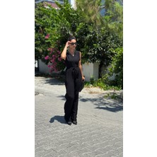 Siyah Gofre Yelekli Takım