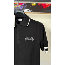 Nakış Logo Detaylı Triko Polo T-Shirt