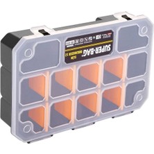 12 Gözlü Slim Organizer Kutu, Gri, Asr 2097, Düzenleyici, Pratik ve Şık Tasarım