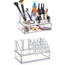 Turkuaz Çok Gözlü Çekmeceli Makyaj Organizeri, Şık ve Pratik Saklama Çözümü