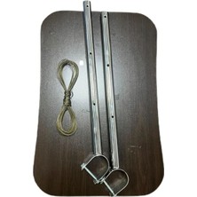 Krom Çamaşır Askılığı 50 cm + 9 M Halat, Dayanıklı ve Şık Kullanışlı Ürün