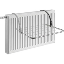 Gri Renkli Kalorifer ve Radyatör Üzerinde Pratik Çamaşır Kurutmalık