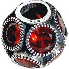 Keskin Gümüş Gümüş Kırmızı Kafes Pan Tasarım Bileklik Uyumlu Kadın Charm Sevgililer Günü Hediye