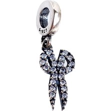 Keskin Gümüş Gümüş Işıltılı Makas Pan Tasarım Bileklik Uyumlu Kadın Charm Sevgililer Günü Hediye