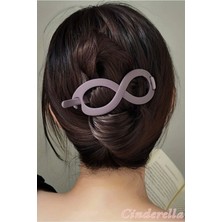 Sonsuz Şekilli Kadın Bahar Saç Tokası Mürdüm - Sade ve Şık Klipsli Saç Topuz Tokası