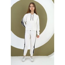 Kız Çocuk %100 Pamuk Kapüşonlu  Alt&üst Eşofman TAKIMI-EŞT-0025