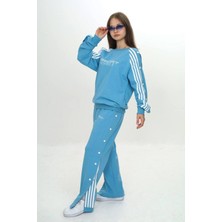 Unisex Çocuk 2 Iplik Çıtçıtlı Alt&üst Eşofman Takımı %100 Pamuk Rahat KALIP-299-EŞT-0006
